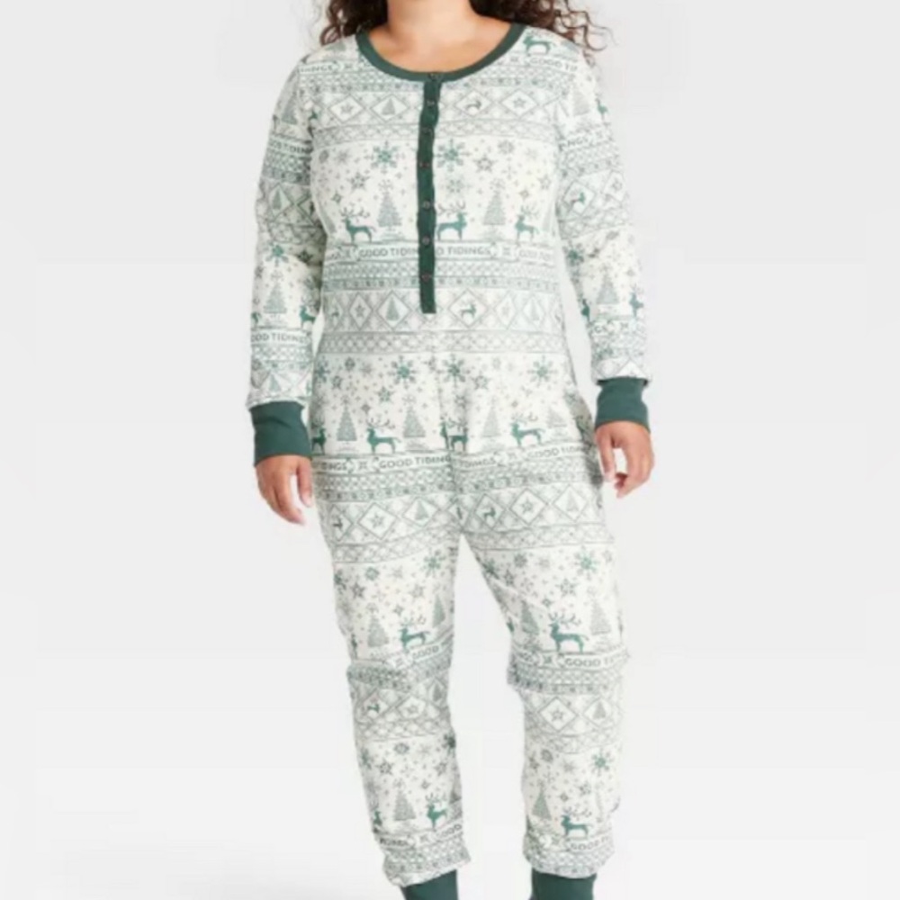 Magnolia Women's Reindeer Good Tidings Union Suit